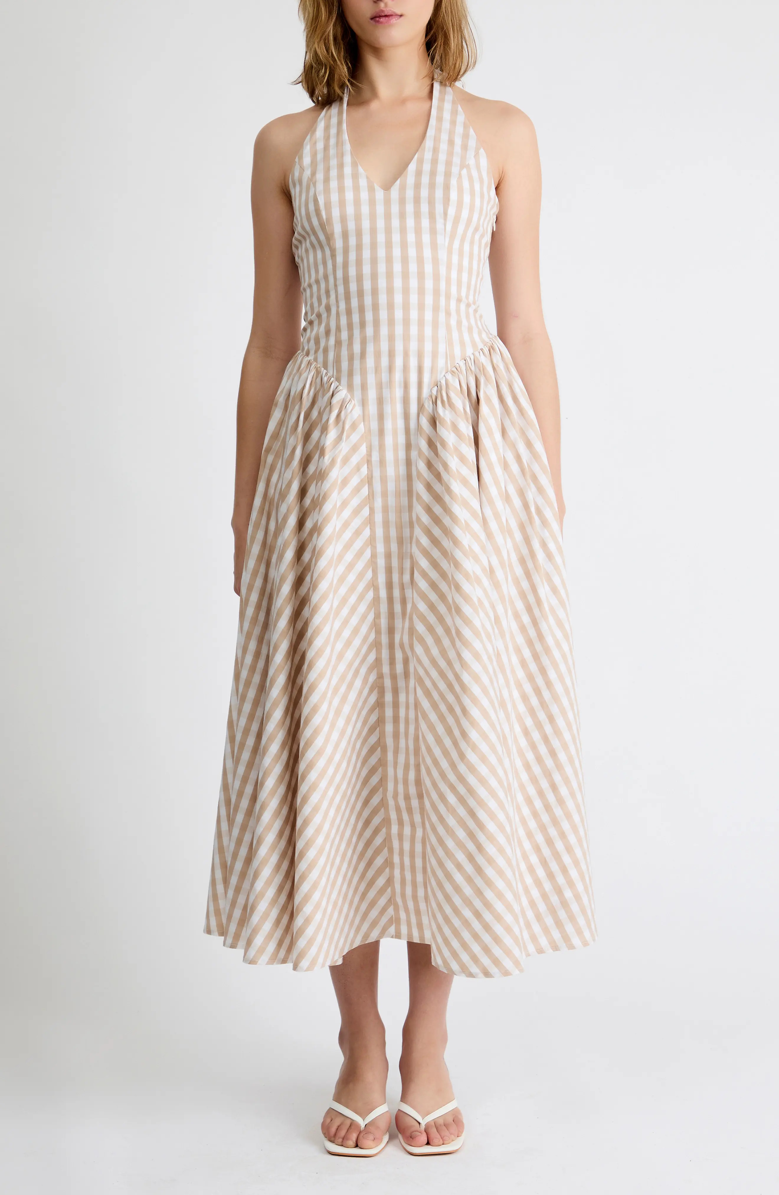 Extro & Vert Elodie Gingham Halter Dress (Women) | Nordstrom | Nordstrom
