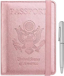 WALNEW Passport Holder for Travel, RFID Passport Cover Wallet for Women Men, PU Leather Passport ... | Amazon (US)