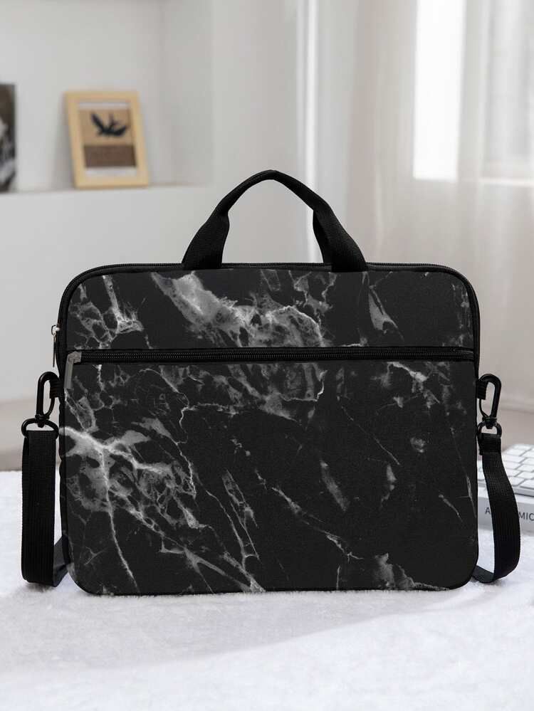 14 Inch Marble Print Laptop Bag | SHEIN