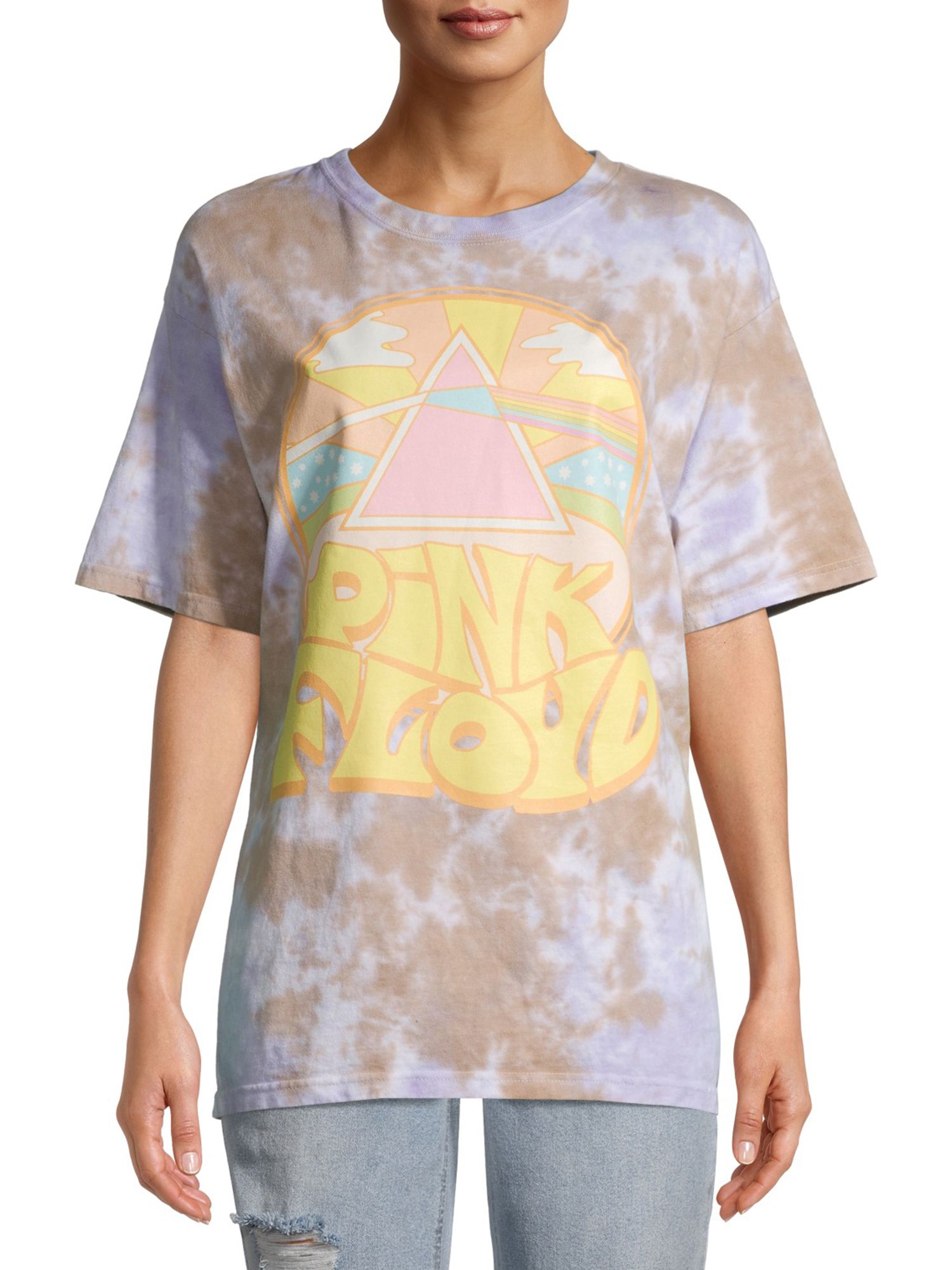 Pink Floyd Women's Tie Dye Short Sleeve Graphic T-Shirt | Walmart (US)