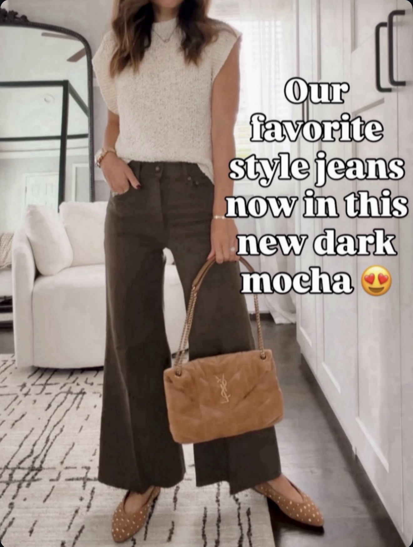 Our favorite style jeans now in this gorgeous dark mocha 😍 🔗⬇️ wearing size 25 

#LTKSeasonal #LTKOver40 #LTKootd