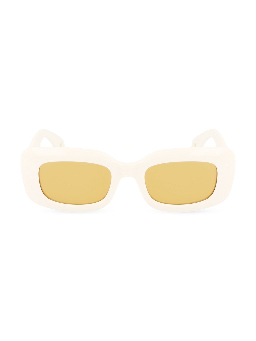 Women's Babe 50MM Rectangle Sunglasses - White - White | Saks Fifth Avenue