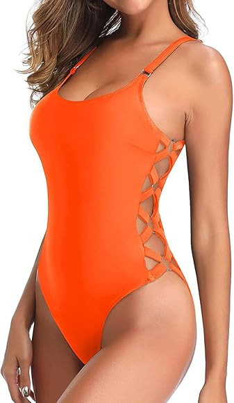 Tempt Me Women One Piece Bathing Suit Slimming Crisscross Lace Up Sexy Swimsuits | Amazon (US)