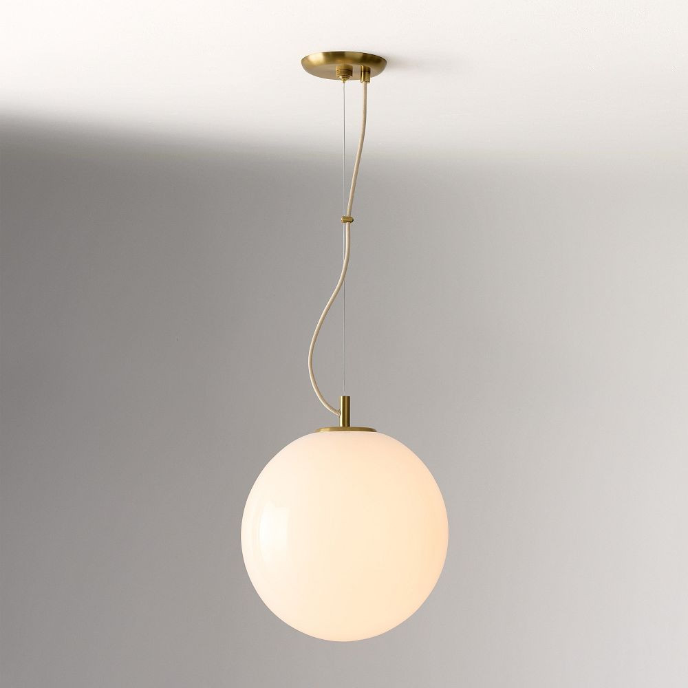 Aria Round Glass Pendant (12"–16") | West Elm (US)