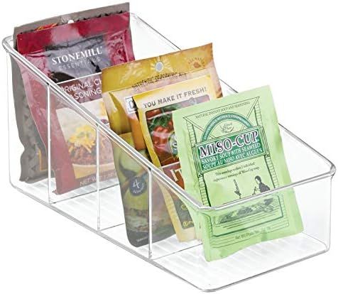 mDesign Large Plastic Food Packet Organizer Caddy for Fridge or Freezer- Storage for Kitchen, Pan... | Amazon (US)