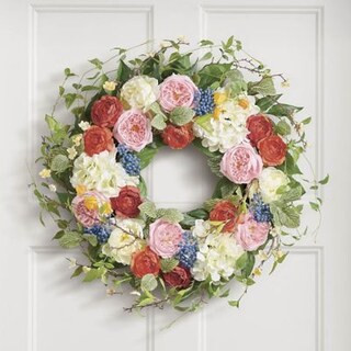 Mixed Blooms Wreath | Grandin Road | Grandin Road