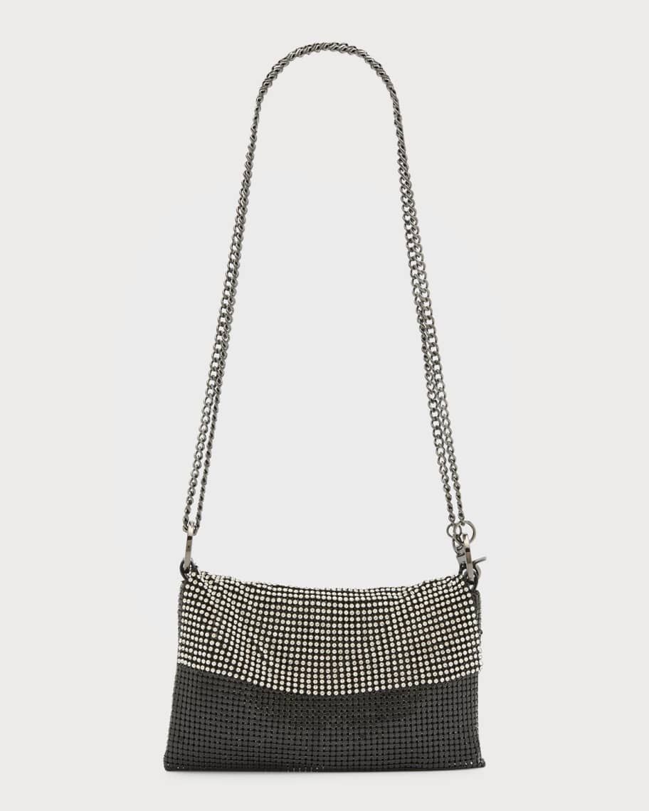 Whiting & Davis Saint Flap Crystal Crossbody Bag | Neiman Marcus