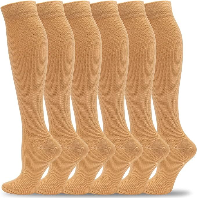 fenglaoda Compression Socks Women Men 20-30 mmHg, Knee High Support Socks for Running,Sports,Trav... | Amazon (US)