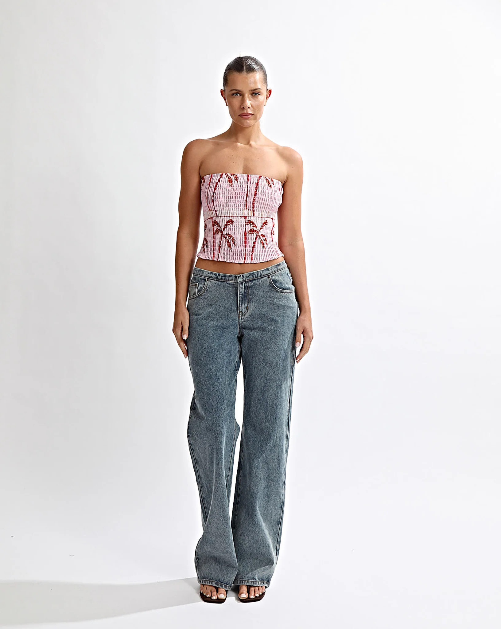 Lola Strapless Top Pink Tonic | One Mile