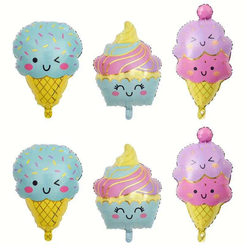 Ice Cream Foil Balloon Large Ice Cream Polyester Film - Temu | Temu Affiliate Program