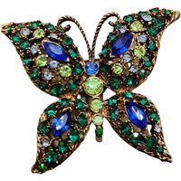 Vintage Rhinestone Butterfly Brooch | A1845 | Etsy (US)