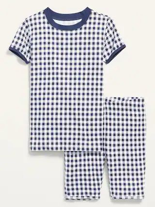 Gender-Neutral Snug-Fit Printed Short Pajamas for Kids | Old Navy (US)