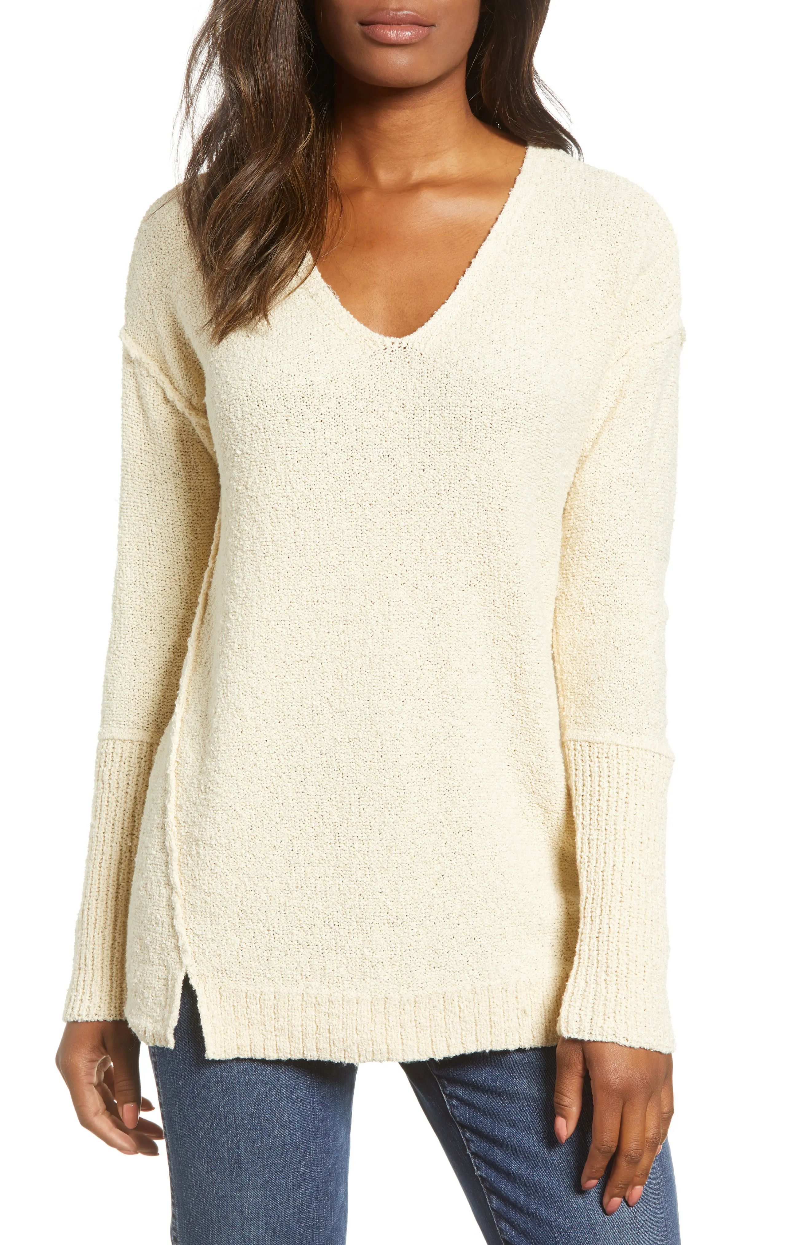 Caslon® Bouclé Tunic Sweater (Regular & Petite) | Nordstrom