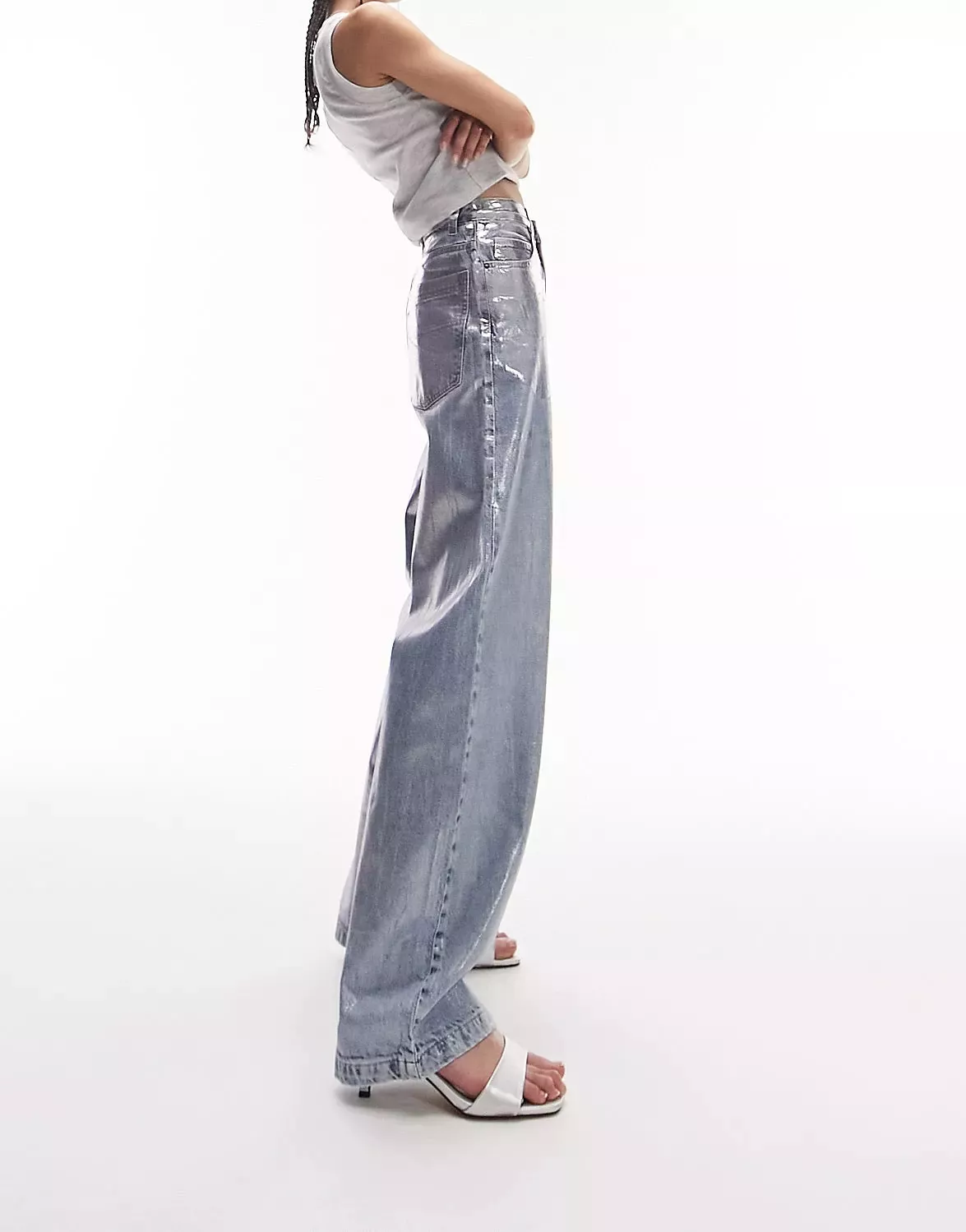 Silver shop baggy jeans