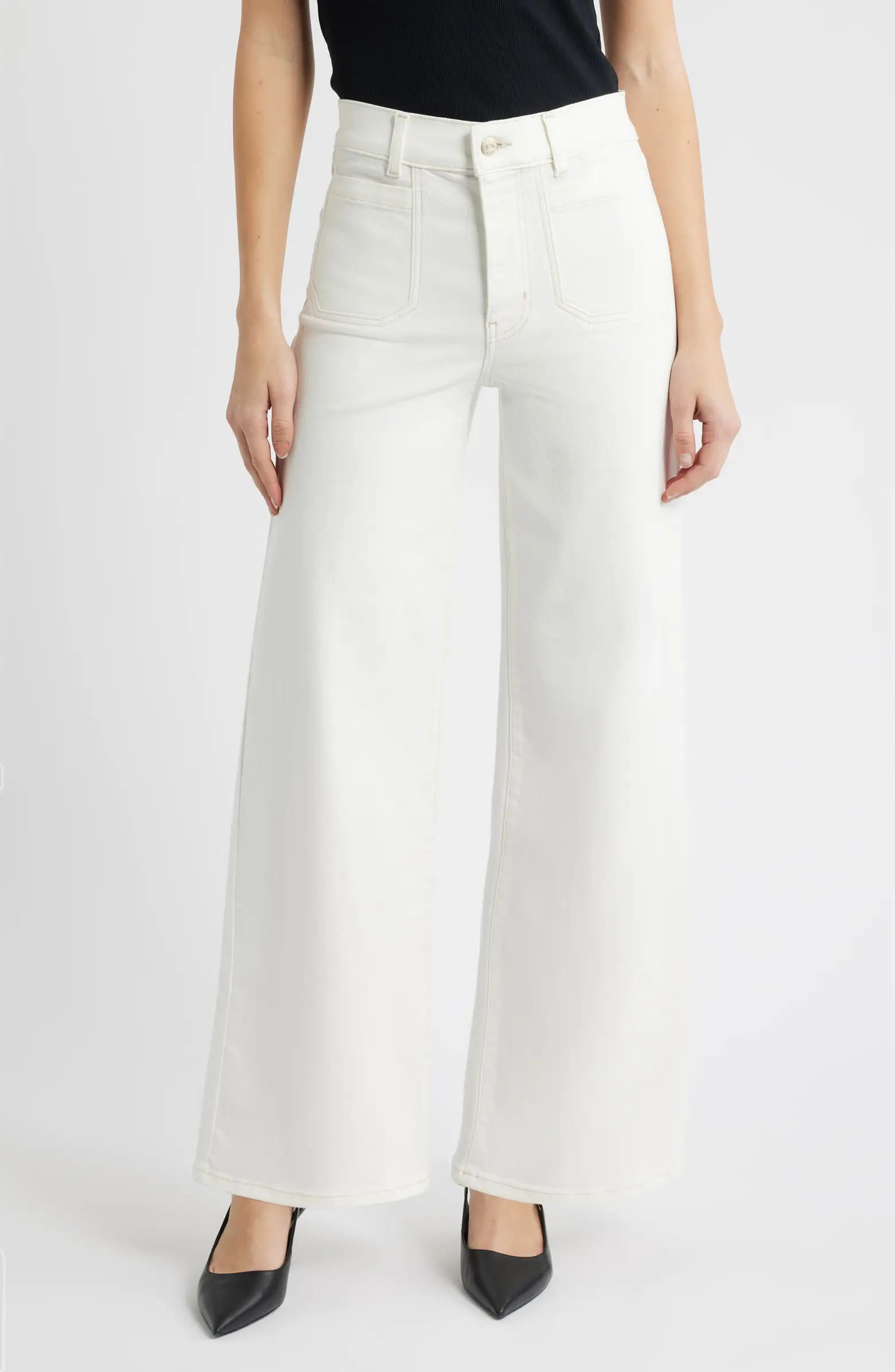 Le Slim Palazzo Patch Pocket High Waist Wide Leg Jeans | Nordstrom