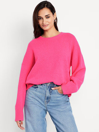 Wool-Blend Crew-Neck Sweater | Old Navy (US)
