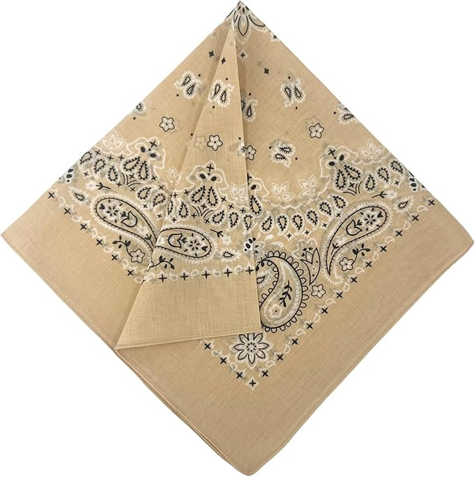 Single Pack Bandanas 60s Premium Cotton Soft Thin Handfeel Large Handkerchief for Men and Women | Amazon (US)