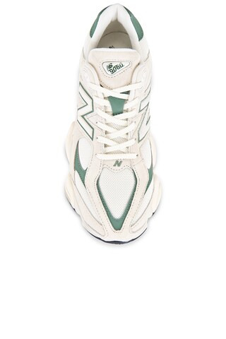 New Balance 9060 Sneakers in Linen & Dark Juniper from Revolve.com | Revolve Clothing (Global)