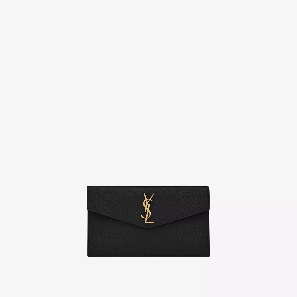 Uptown Pouch In Grain De Poudre Embossed Leather Black One Size | Saint Laurent Inc. (Global)