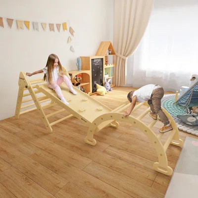 117.7'' W Wood Climber, Large Climber for Toddlers, Kids | Wayfair North America