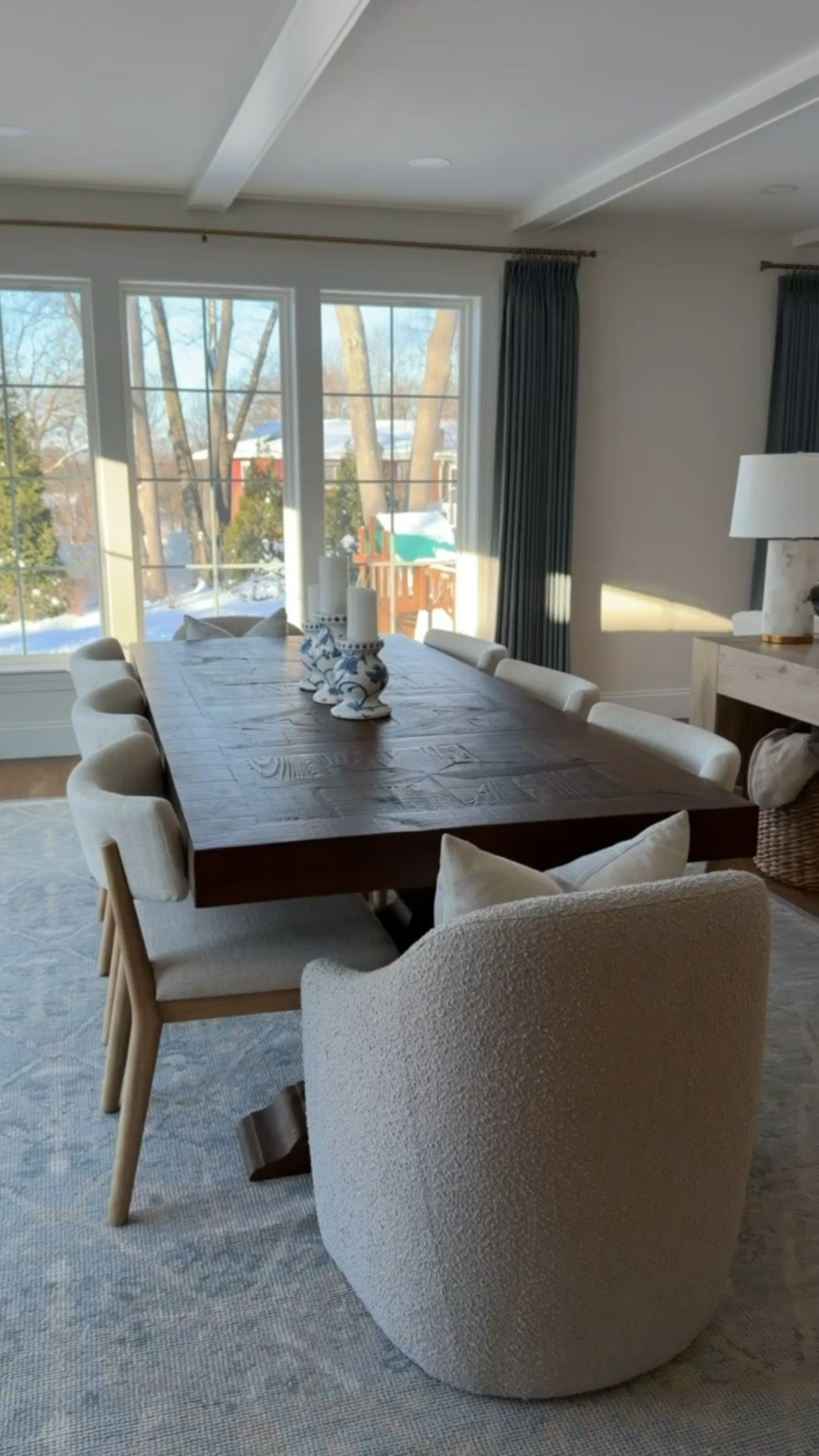 Love the flow of these two spaces! These curtains helped bring everything together. Curtain color is smoke blue!

#LTKHome