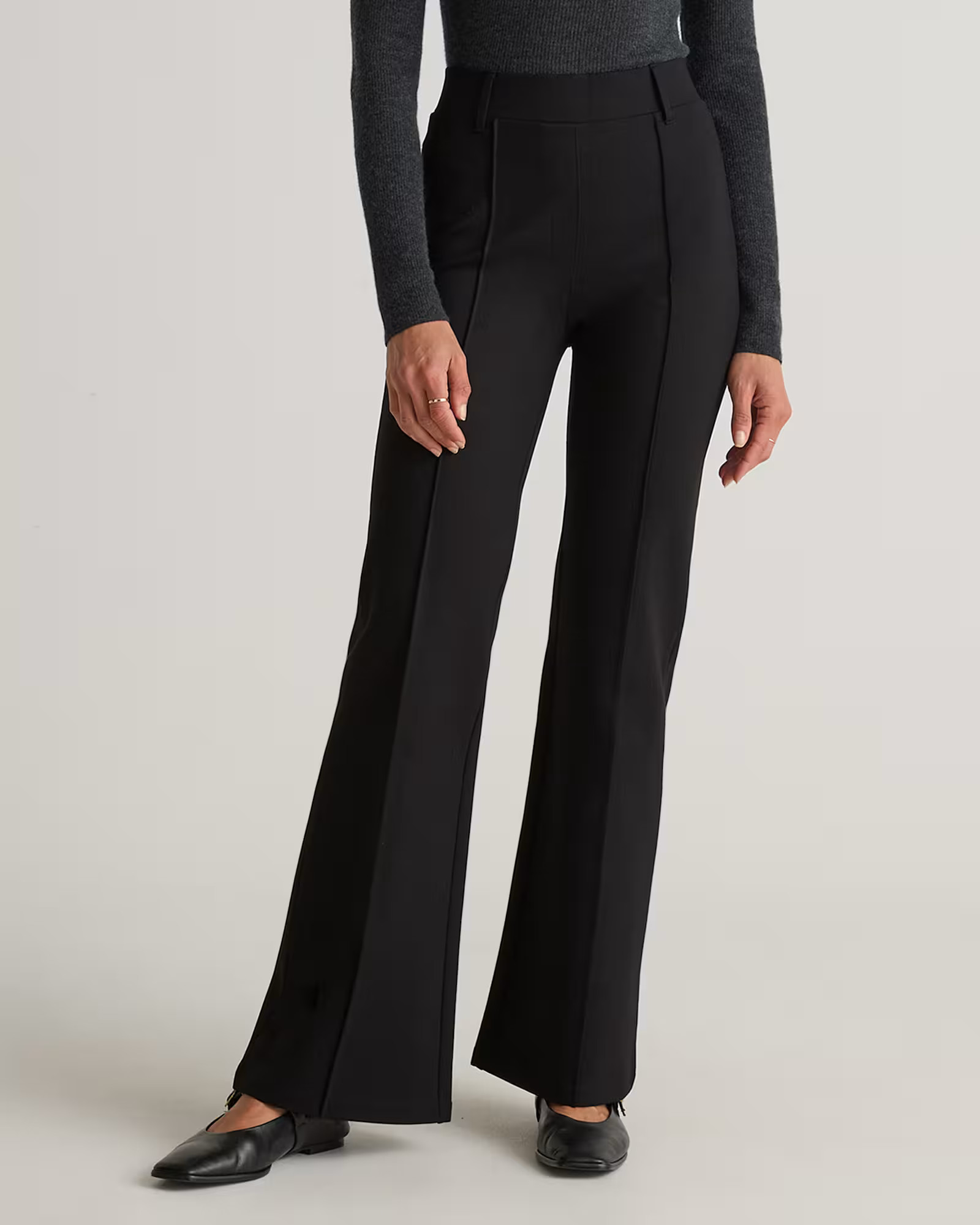 Ultra-Stretch Ponte Flare Leg Pants | Quince