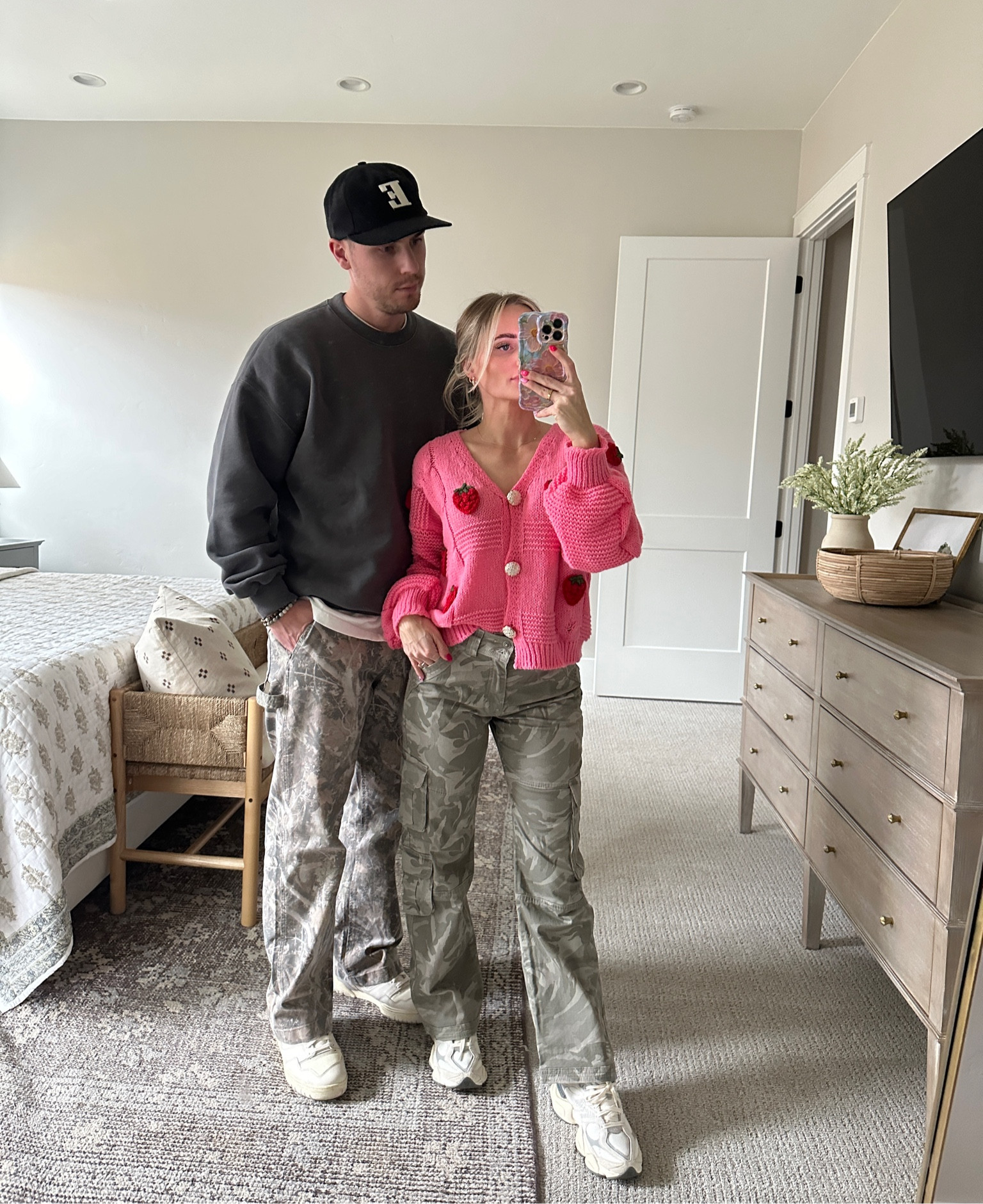 Mom & dad !!! My sweater collab is launching soon and I’m so excited 🍓🫶🏻