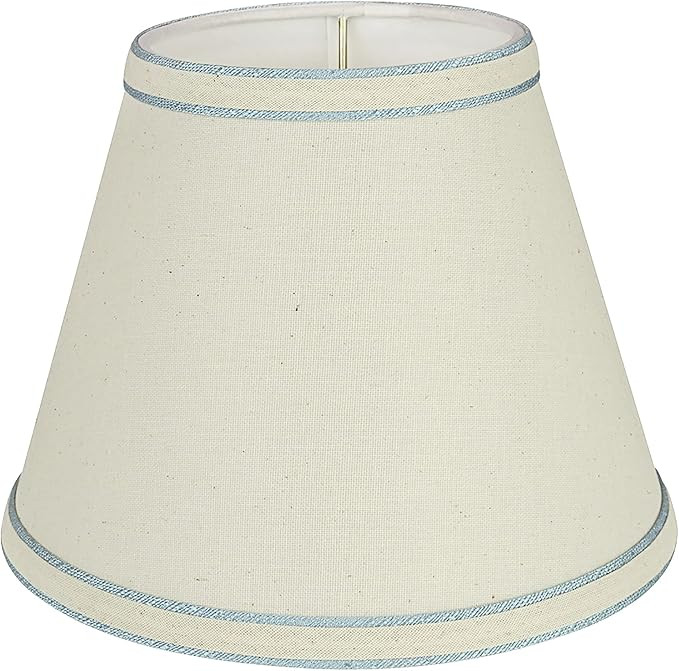 Aspen Creative 58909 Empire Uno Lamp Shade in Cream with Powder Blue, 5" Top x 9" Bottom x 7" Sla... | Amazon (US)