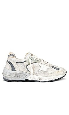 Golden Goose Running Dad Sneaker in White & Silver from Revolve.com | Revolve Clothing (Global)
