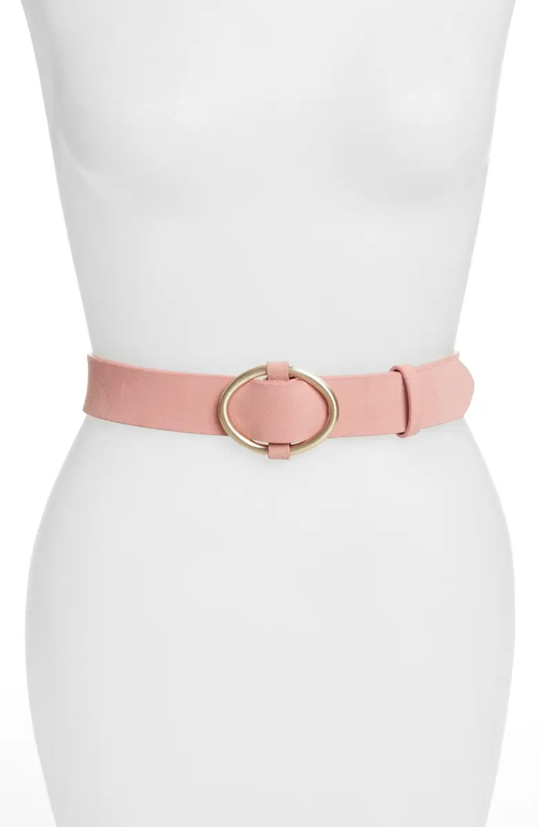 Oval Buckle Suede Belt | Nordstrom