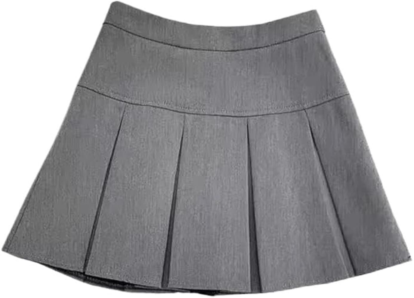 Women's High Waist Pleated Mini Skirt Grey Black Summer A Line for Ladies Student Fashion | Amazon (US)