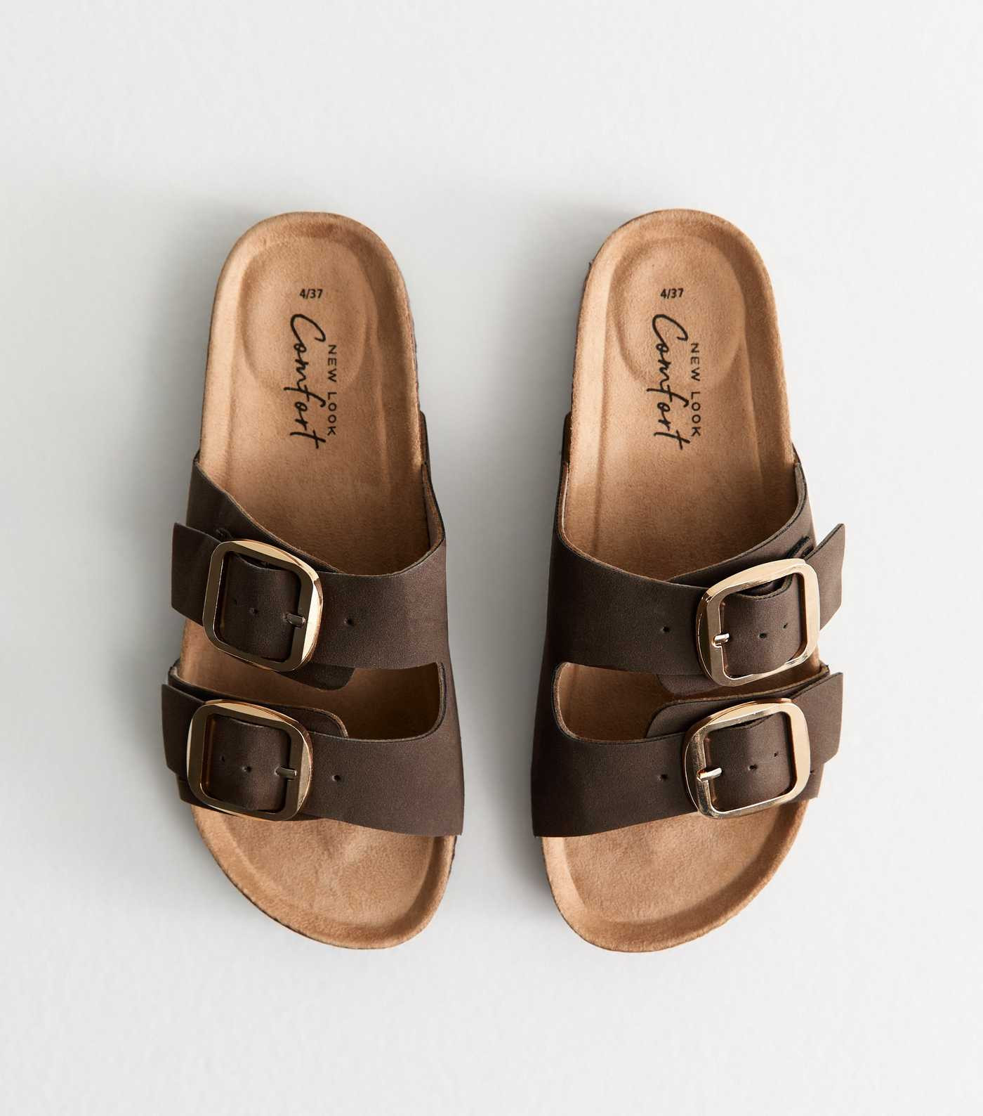 Brown Faux Suede Buckled Strap Sandals
						
						Add to Saved Items
						Remove from Saved It... | New Look (UK)