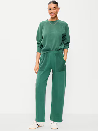 Mid-Rise SoComfy Seamed Barrel Sweatpants | Old Navy (US)