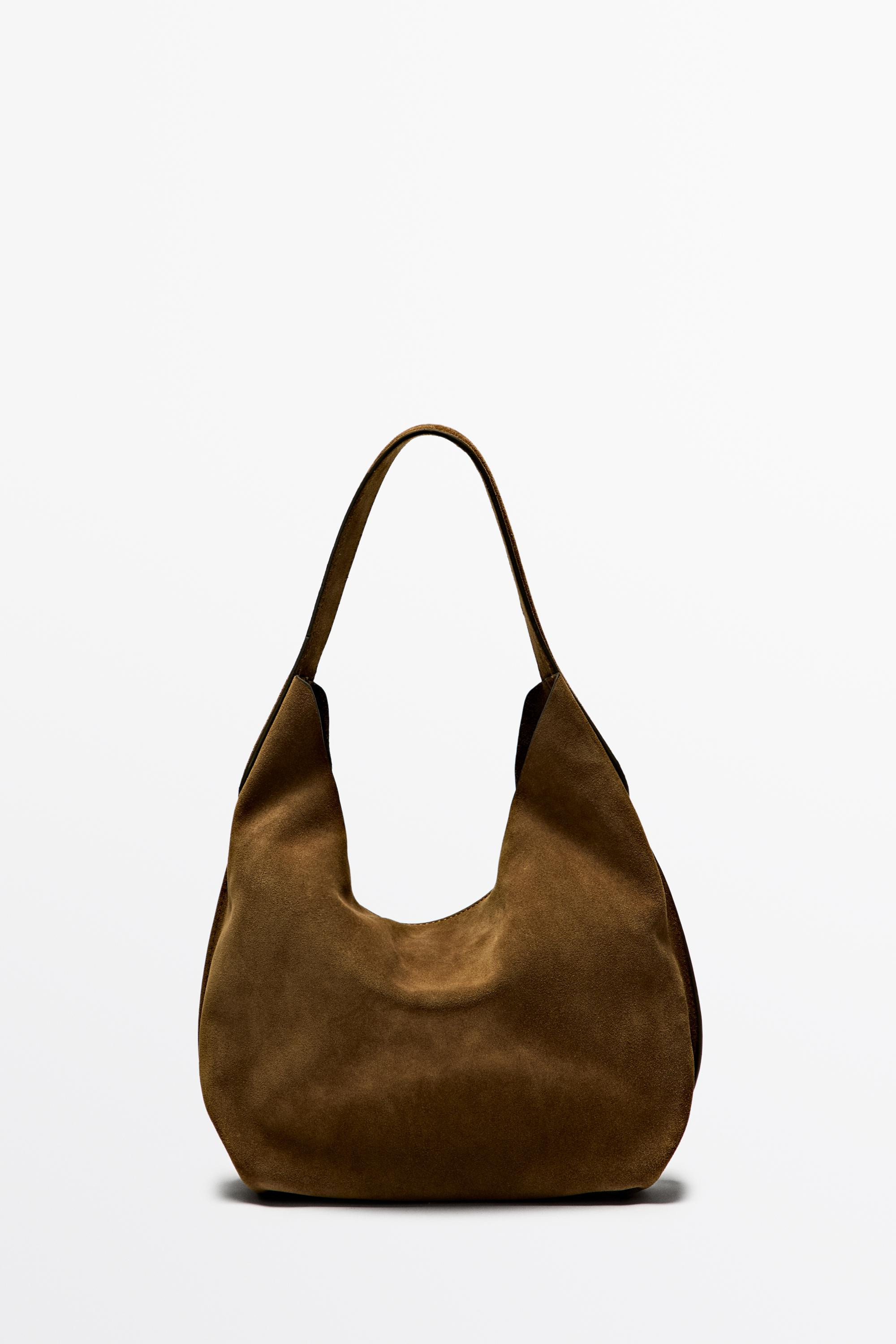 Split suede leather mini bag | Massimo Dutti US