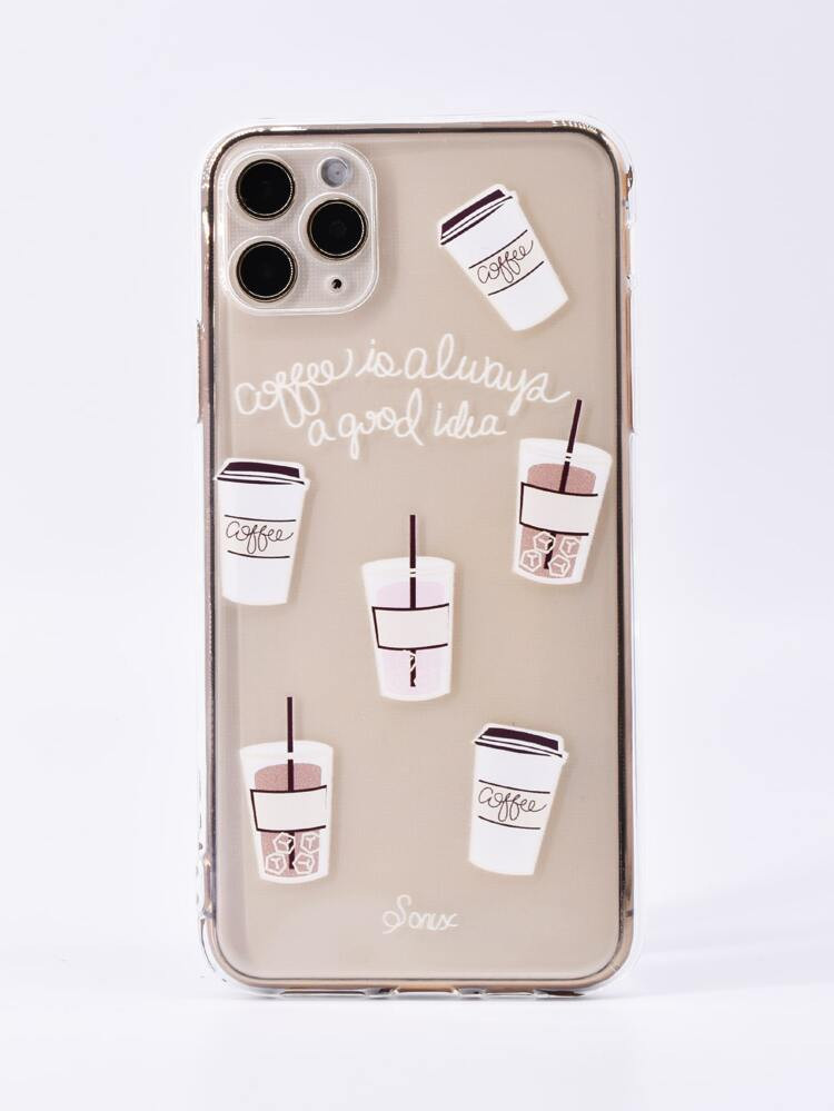 1pc Graphic Clear iPhone Case | SHEIN