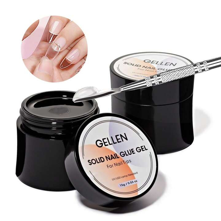 Gellen Gellen Solid Nail Glue Gel, Press On Nail Glue Solid Acrylic Nail Glue Gel For False Nail ... | SHEIN