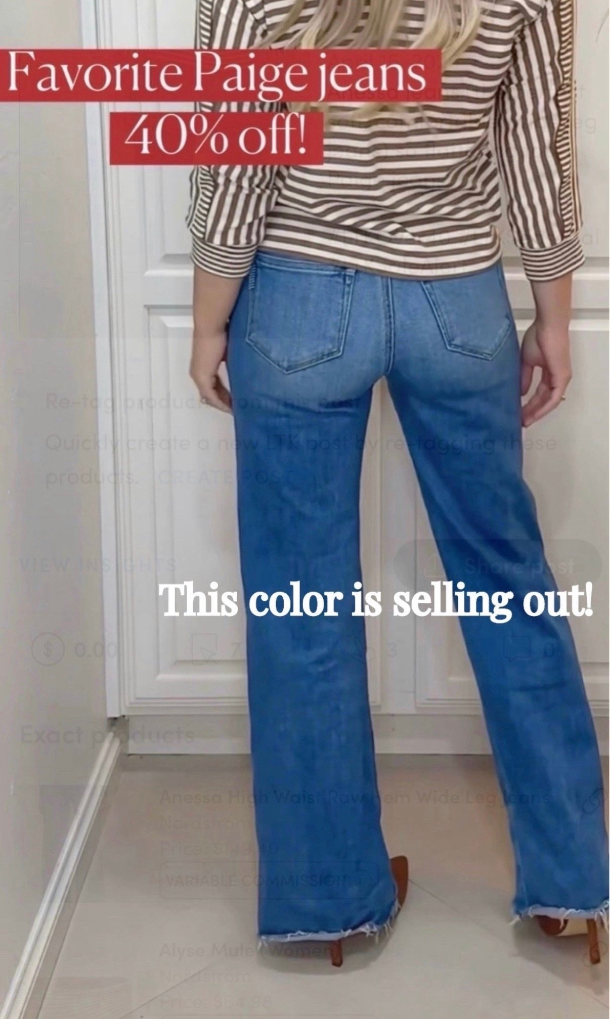 Anessa jeans (the perfect soft, comfortable, wide leg jeans) so flattering too!
Paige jeans

#LTKOver40 #LTKSeasonal #LTKSaleAlert
