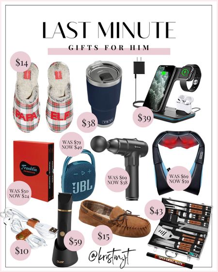 Last minute gifts for him - target deals - amazon deals - Christmas slippers - gifts for husband / brother / dad / father in law / brother in law / son / best friend - grilling gifts - amazon gifts under $50 - mens stocking stuffers 



#LTKmens #LTKHoliday #LTKGiftGuide