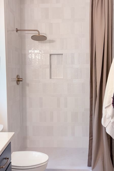 My parents’ shower at the cottage! Shower tile•shower design 

#LTKHome #LTKStyleTip
