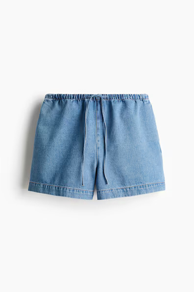 H & M - Denim Drawstring Shorts - Blue | H&M (US + CA)
