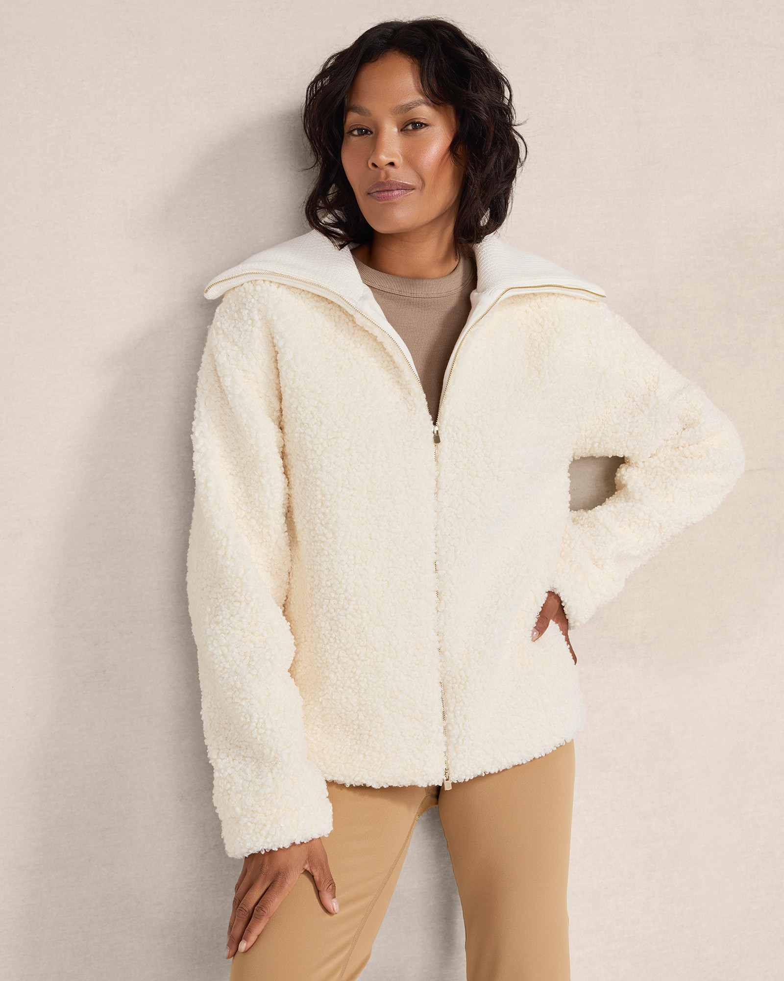 Sherpa Jacket | White | Medium | Haven Well Within