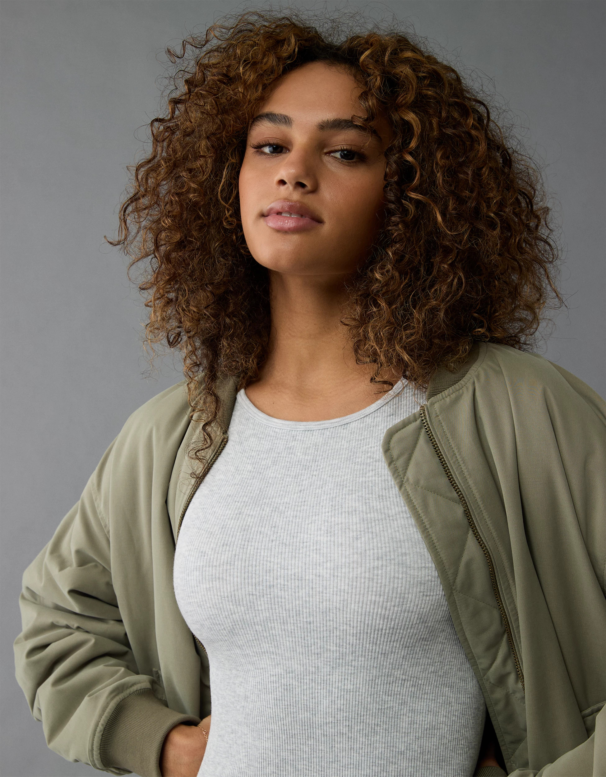 AE High Neck Seamless Lounge Romper | American Eagle Outfitters (US & CA)