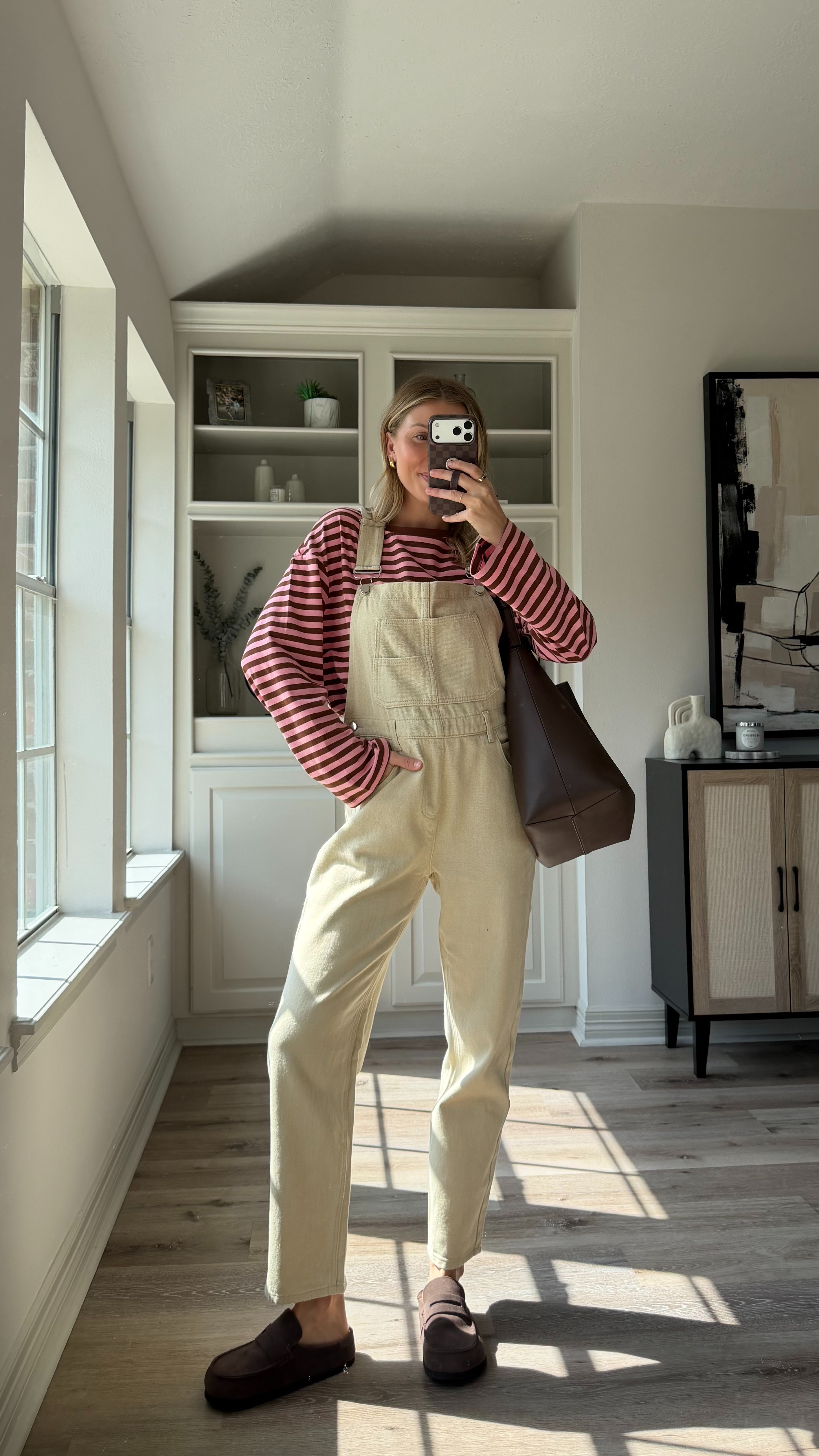 Cute, casual fall outfit! Wearing size small in my fav striped long sleeve, and small in overalls!
 

 #LTKootd #LTKmomlife