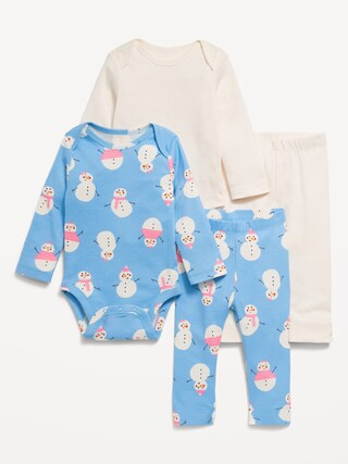 Bodysuit and Leggings 4-Pack for Baby | Old Navy (US)