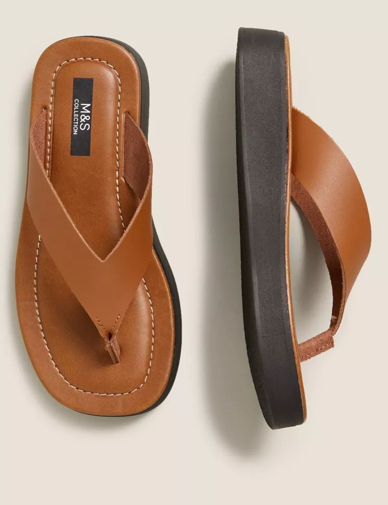 Leather Flatform Flip Flops | Marks & Spencer (UK)