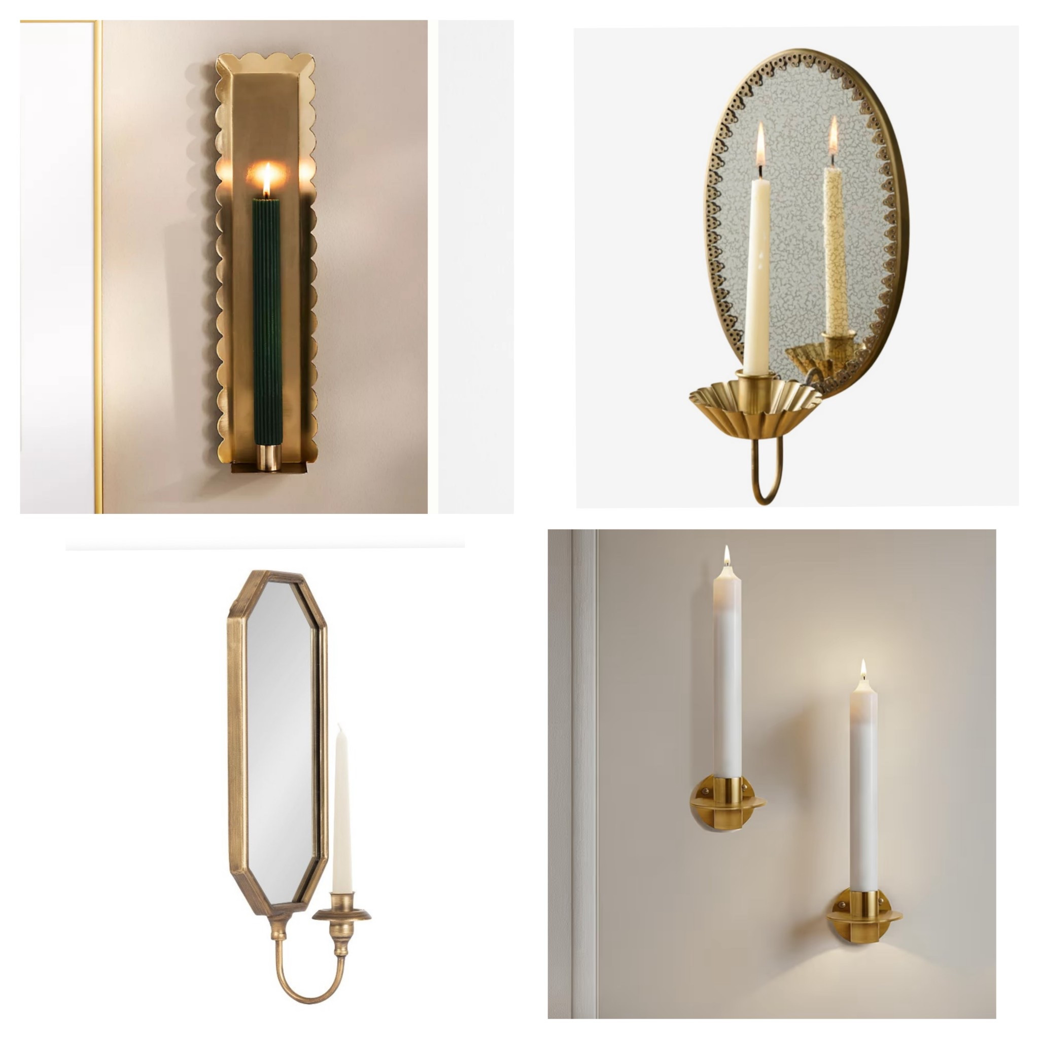 Sharing a few of my favorite wall sconces for your tapered candles! The perfect way to add a little character to a small wall space in your home! Find these 4 and many more options below! 🕯️