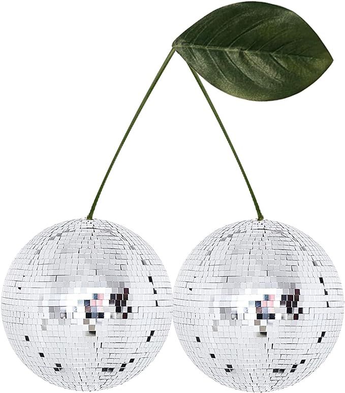 2022 New Cherry Shaped Disco Ball Decor Handmade Mirror Glass Brick Cherry Disco Ball Bar Party H... | Amazon (US)
