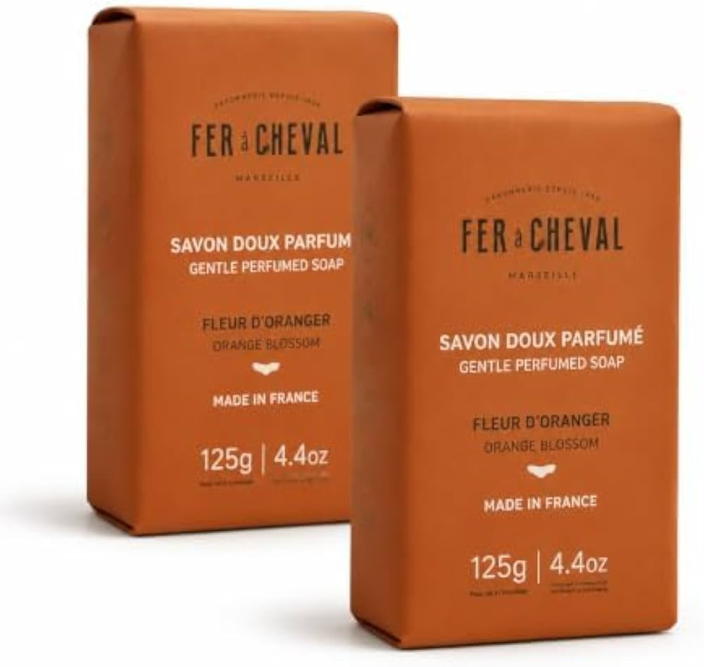 Fer a Cheval Gentle Orange Blossom Soap Bar 2-Pack \u2013 125 g / 4.40 oz Each \u2013 Scented Moi... | Amazon (US)