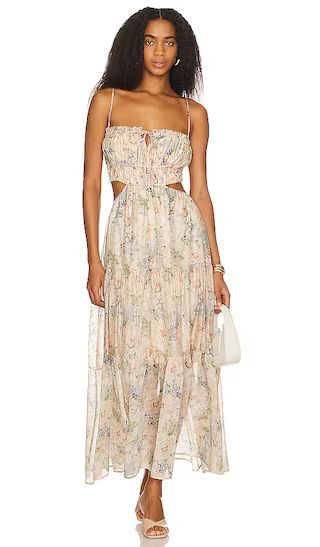 Odina Dress in Blue & Peach Floral | Revolve Clothing (Global)