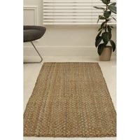 Natural Jute Runner 60x180cm Hallway Runner Rug Mat Carpet - Natural - Charles Bentley | ManoMano UK